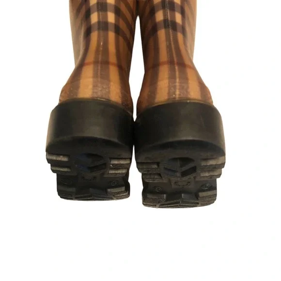 EUC Womens Burberry Nova Check Rain Boots Shoes Weather Designer US 8M EU Sz 39 - Picture 8 of 11